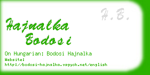 hajnalka bodosi business card